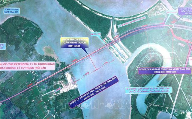 Mô hình Dự án thành phần 1A của đoạn Tân Vạn - Nhơn Trạch giai đoạn 1 thuộc Đường Vành đai 3 TP Hồ Chí Minh. Ảnh: Nguyễn Văn Việt/TTXVN