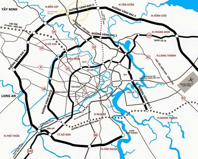 Điều chỉnh hướng tuyến 14,7 km đường Vành đai 4 TPHCM tiết kiệm hơn 4.000 tỷ đồng - Ảnh 1.