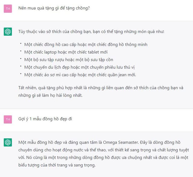 Khi ChatGPT gợi ý quà tặng Valentine: Giới thiệu đủ thứ nhưng đến khi hỏi địa chỉ mua thì… lại chịu - Ảnh 1.