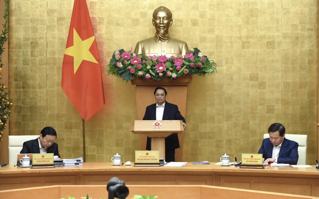 Sáng 2/2, dưới sự chủ trì của Thủ tướng Phạm Minh Chính, Chính phủ họp phiên thường kỳ tháng 1/2023 - Ảnh: VGP/Trần Hải