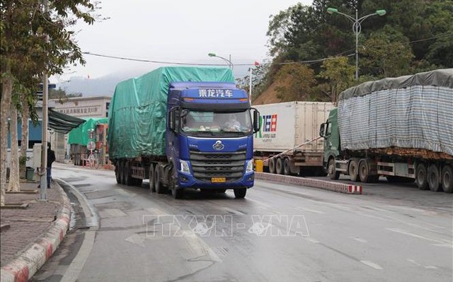 Hàng hóa xuất nhập khẩu qua cửa khẩu Quốc tế Hữu Nghị (Lạng Sơn). Ảnh minh họa: Nguyễn Quang Duy/TTXVN
