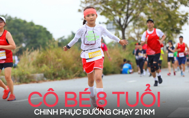 Được bố cho chạy bộ chỉ để rèn luyện sức khỏe từ lúc 5 tuổi, 3 năm sau cô bé chinh phục được đường chạy 21km, tham gia 20 giải chạy mỗi năm