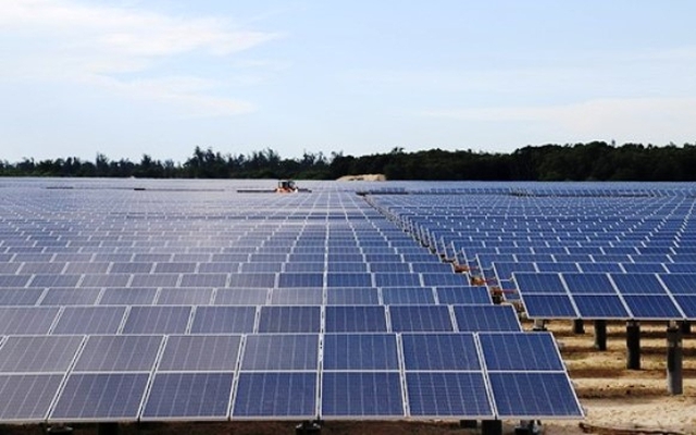 Dự án điện mặt trời của Tập đoàn Hoành Sơn tại Hà Tĩnh. Ảnh:  CTV.