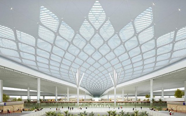 Phối cảnh nhà ga hành khách sân bay Long Thành trong tương lai. Ảnh: ACV