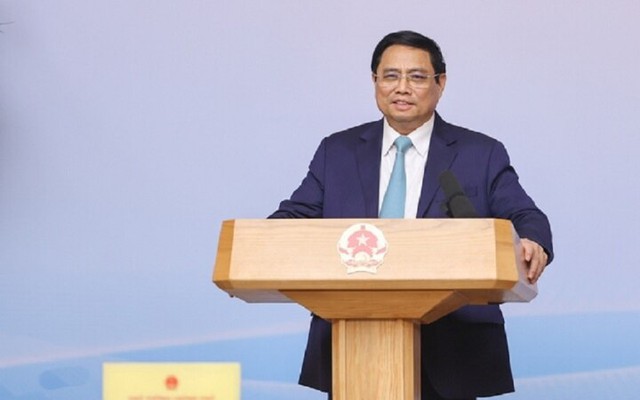 Thủ tướng Phạm Minh Chính phát biểu kết luận tại hội nghị. (Ảnh: VGP)