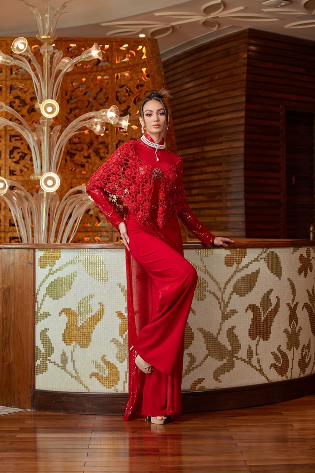 Câu chuyện Miss Universe 2022 diện áo dài khi đến Việt Nam qua lời bộc bạch của stylist - Ảnh 7.