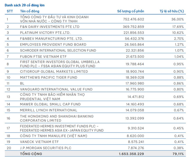 Lộ diện 20 nhà đầu tư lớn nhất nắm giữ 80% vốn: Nhiều cái tên đình đám toàn cầu từ HSBC, Prudential, JPMorgan, Vanguard - Ảnh 1.