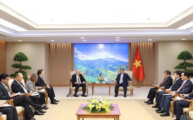 Thủ tướng Phạm Minh Chính tiếp một đoàn doanh nghiệp của Hội đồng Kinh doanh Mỹ - ASEAN hồi tháng 12/2022 (ảnh: VGP).