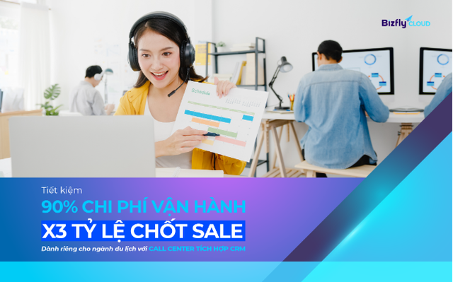 Tiết kiệm 90% chi phí vận hành tổng đài và X3 tỷ lệ chốt sale cho ngành du lịch