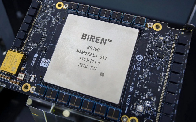 Biren BR100, GPU mạnh nhất từng được Trung Quốc sản xuất, được cho là mạnh hơn cả bộ xử lý A100 của Nvidia. Ảnh: Internet