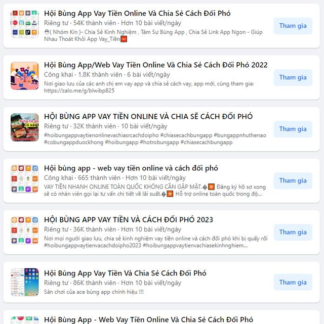 Facebook tràn lan hội nhóm hướng dẫn và chia sẻ cách... bùng app vay tiền - Ảnh 1.