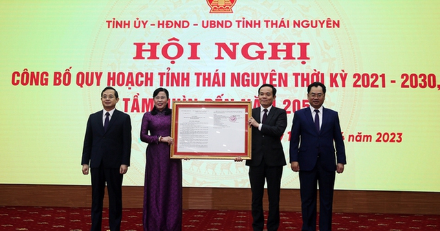 Lễ công bố Quy hoạch tỉnh Thái Nguyên - Ảnh: VGP/Hải Minh