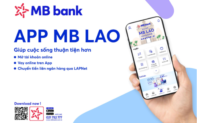 Ra mắt ứng dụng ngân hàng App MB Lào