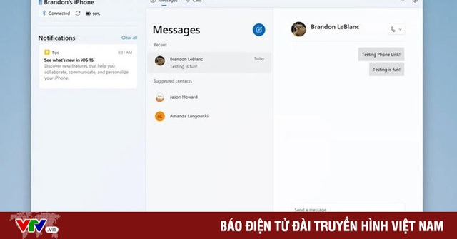 Người dùng có thể nhắn tin iMessage qua máy tính Windows 11