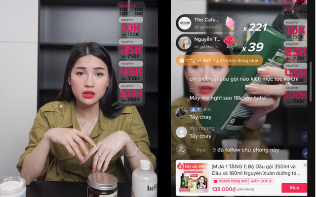 Hà Linh xô đổ kỷ lục bán hàng trên nền tảng livestream tiktok của chính mình: 10 phút có hơn 287k mắt xem, rất nhiều sản phẩm đã bán hết trong nháy mắt