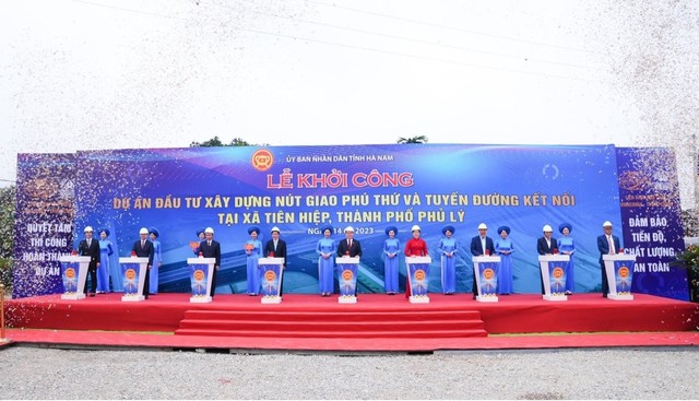Hà Nam: Khởi công xây nút giao thông đa tầng tổng vốn 1.400 tỷ do liên danh Vinaconex - Trung Chính làm nhà thầu