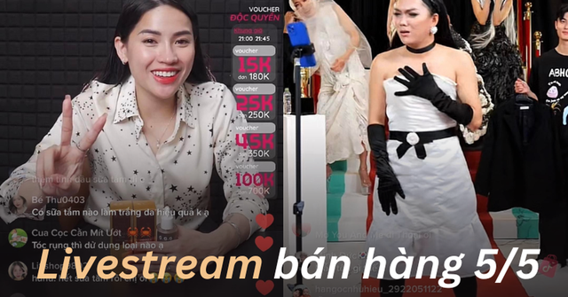 Tình hình livestream 5/5 của các 'chiến thần': Võ Hà Linh giảm mắt xem 7 lần, Phạm Thoại cosplay Jennie 'chốt đơn' đến 2 giờ sáng