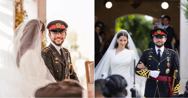 Cận cảnh đám cưới của Thái tử Jordan: Cặp đôi hoàng gia gây ấn tượng trong khung cảnh hôn lễ giản dị