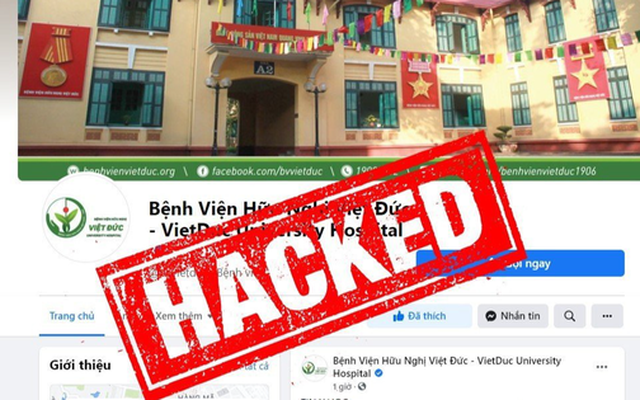 Fanpage có tích xanh của Bệnh viện Việt Đức bị hacker tấn công