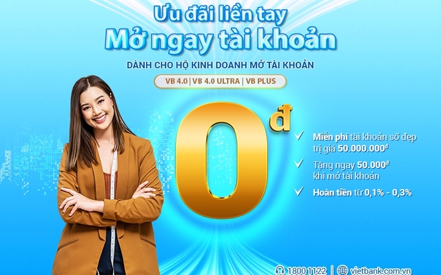 Vietbank gia tăng số hóa, dành nhiều ưu đãi cho hộ kinh doanh, tiểu thương