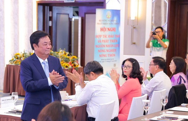 Bộ trưởng Bộ NN&PTNT Lê Minh Hoan tại Hội nghị Hợp tác đào tạo và phát triển nguồn nhân lực nông nghiệp nông thôn tháng 7/2023