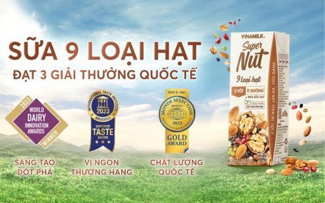 Tự hào sữa Vinamilk Super Nut đạt 3 giải thưởng quốc tế lớn