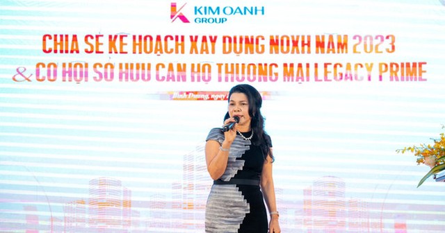 Bà Đặng Thị Kim Oanh – Chủ tịch HĐQT, Tổng Giám đốc Kim Oanh Group chia sẻ về Đề án phát triển nhà ở xã hội. (Nguồn: Kim Oanh Group)