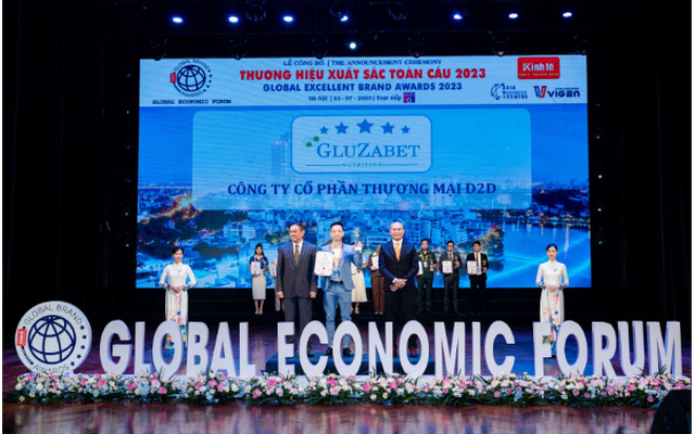 Gluzabet nhận giải thưởng Top 20 thương hiệu xuất sắc toàn cầu