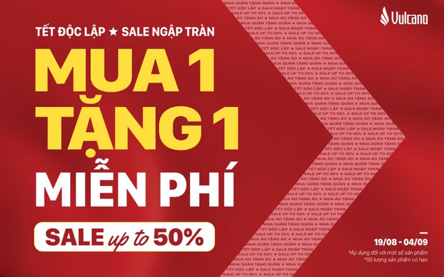 Đón Quốc Khánh 2/9 – Thời trang nam Vulcano tri ân ưu đãi đặc biệt