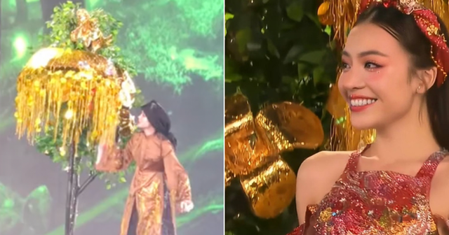 Màn “lột xác” từ bà lão thành cô Tấm của người đẹp Trà Vinh ngay trên sân khấu Miss Grand Vietnam 2023