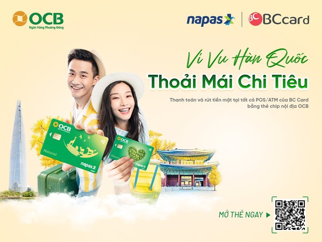 OCB triển khai dịch vụ thanh toán và rút tiền mặt bằng thẻ chip nội địa tại Hàn Quốc