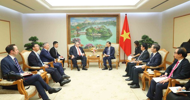 Phó Thủ tướng Chính phủ Lê Minh Khái đã tiếp ngài Agustin Carstens, Tổng Giám đốc Ngân hàng Thanh toán quốc tế (BIS). Ảnh VGP