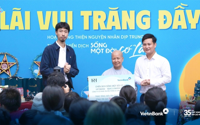 VietinBank và Đen Vâu mang "Lãi vui trăng đầy" đến với hàng ngàn trẻ em khó khăn