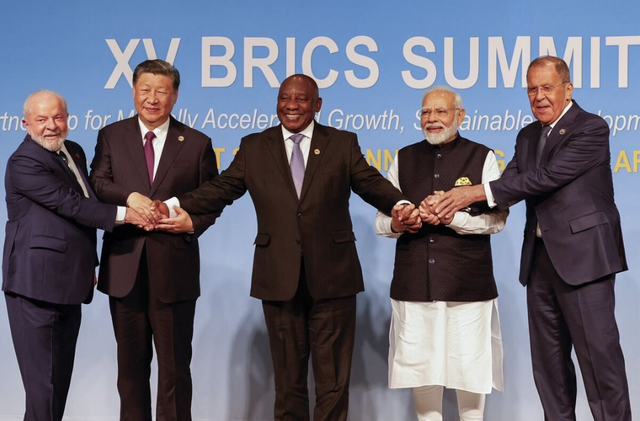 Hội nghị thượng đỉnh BRICS 2023 vào tháng 8. Ảnh: Gianluigi Guercia/Getty Images