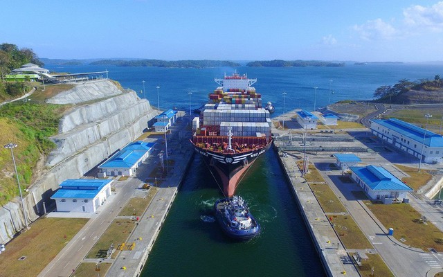 Cùng với xung đột ở Biển Đỏ, việc kênh đào Panama cạn nước khiến vận tải hàng hóa khó khăn. Nguồn: Atlantic Council.