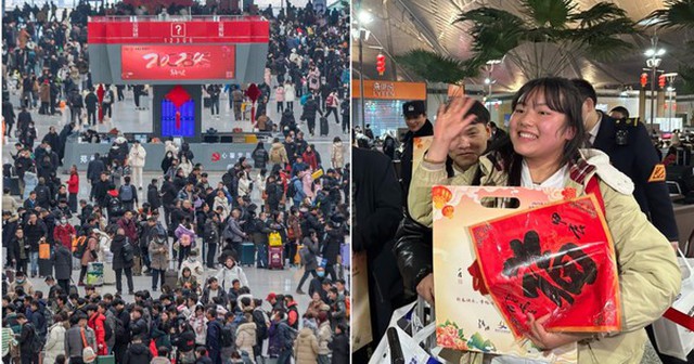 Chùm ảnh: Trăm triệu người chen chúc nhau ở ga tàu và sân bay, khởi động mùa "xuân vận" đón Tết Nguyên đán