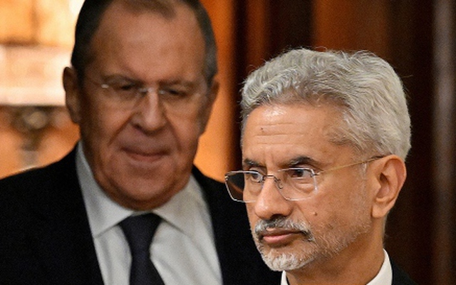 Ngoại trưởng Nga Sergei Lavrov và Ngoại trưởng Ấn Độ Subrahmanyam Jaishankar trước cuộc gặp ở Moscow, ngatỳ 27/12/2023. Ảnh: Reuters