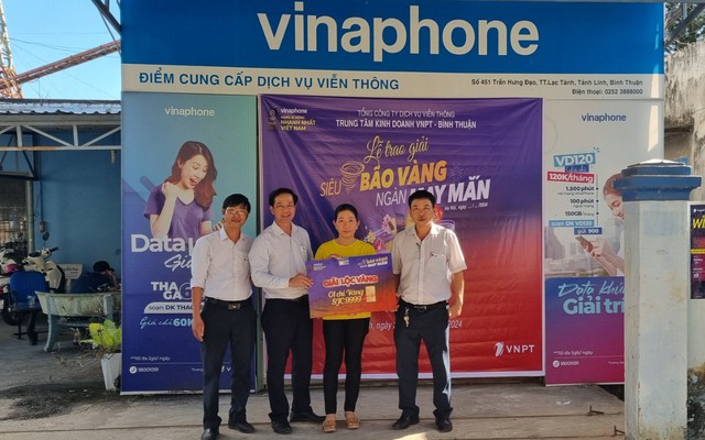 Đón năm mới, hàng trăm khách hàng VinaPhone trúng thưởng giải VÀNG SJC 9999