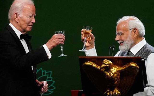 Tổng thống Mỹ Joe Biden và Thủ tướng Ấn Độ Narendra Modi tại Washington vào tháng 6. Quan hệ giữa hai quốc gia đã được tăng cường trong hai thập kỷ qua. Ảnh: Reuters