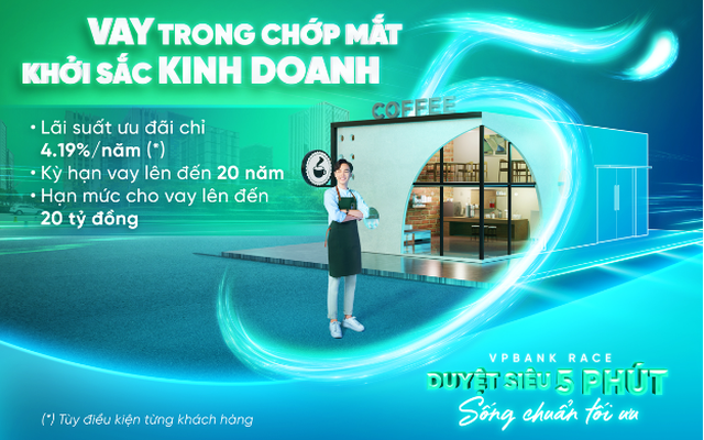 VPBank triển khai gói vay lãi suất chỉ từ 4,19% cho sản xuất kinh doanh