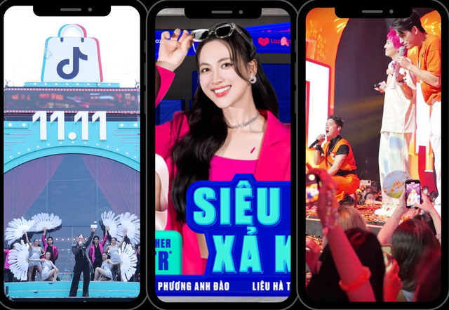 Cuộc đua khốc liệt ngày 11/11 giữa các sàn TMĐT: TikTok Shop và Shopee mời 2 dàn “anh trai” đến trợ lực, Lazada đưa Phương Anh Đào tới livestream tại kho hàng Cuộc đua khốc liệt ngày 11/11 giữa các sàn TMĐT: TikTok Shop và Shopee mời 2 dàn “anh trai” đến trợ lực, Lazada đưa Phương Anh Đào tới livestream tại kho hàng