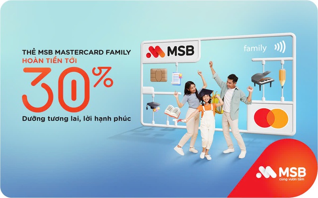 Chi tiêu thông minh cho gia đình, lựa chọn thẻ tín dụng MSB Mastercard Family