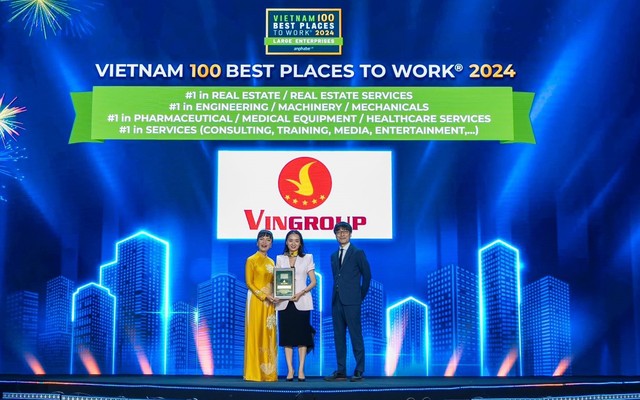 Vingroup thuộc Top 10 nơi làm việc tốt nhất Việt Nam năm 2024