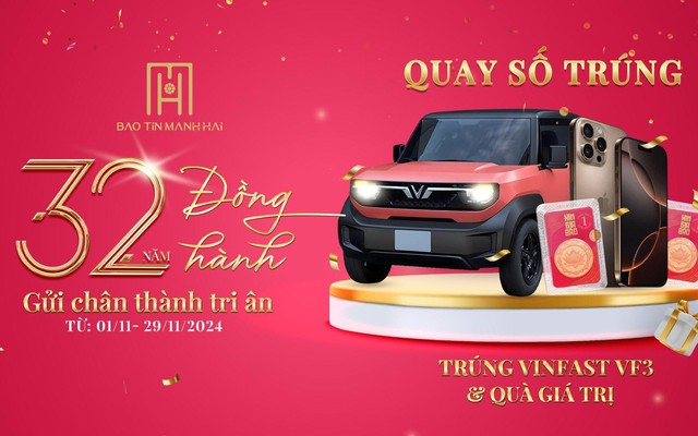 Trúng Vinfast VF3 và ưu đãi tới 25% dịp BlackFriday Bảo Tín Mạnh Hải