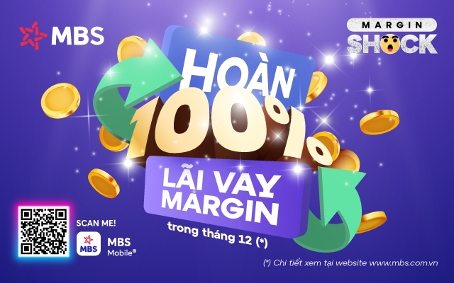 "Sốc" chưa từng có: MBS tặng 100% lãi margin cho khách hàng trong tháng 12