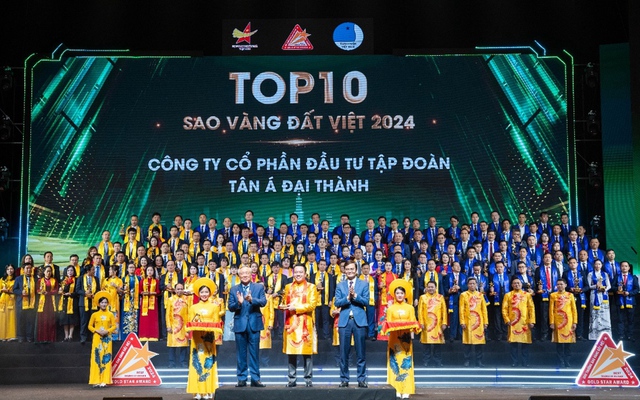 Tập đoàn Tân Á Đại Thành được vinh danh top 10 Sao Vàng Đất Việt 2024