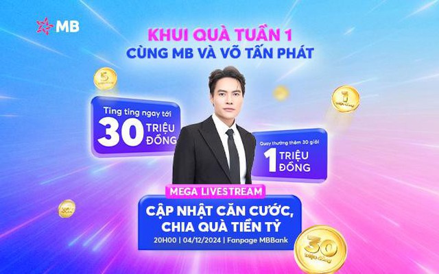 MB thưởng 1 tỷ đồng trong livestream cho khách hàng đã cập nhật CCCD