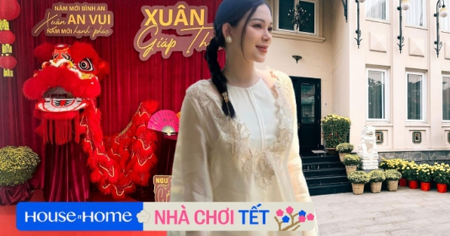 Linh Rin Tết đầu tiên làm dâu tỷ phú: Đứng trong biệt thự nhà chồng, chụp góc nghiêng thôi cũng ngập khí chất hào môn