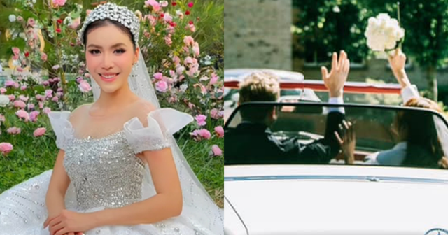 Siêu mẫu Minh Tú chính thức hé lộ ảnh cưới với hôn phu ngoại quốc hậu cầu hôn ở Đức