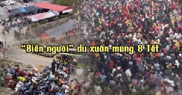 Mùng 8 Tết dân tình vẫn nô nức đi du xuân: khắp nơi đông nghịt, nhìn khung cảnh nườm nượp người ở Hà Giang còn choáng hơn